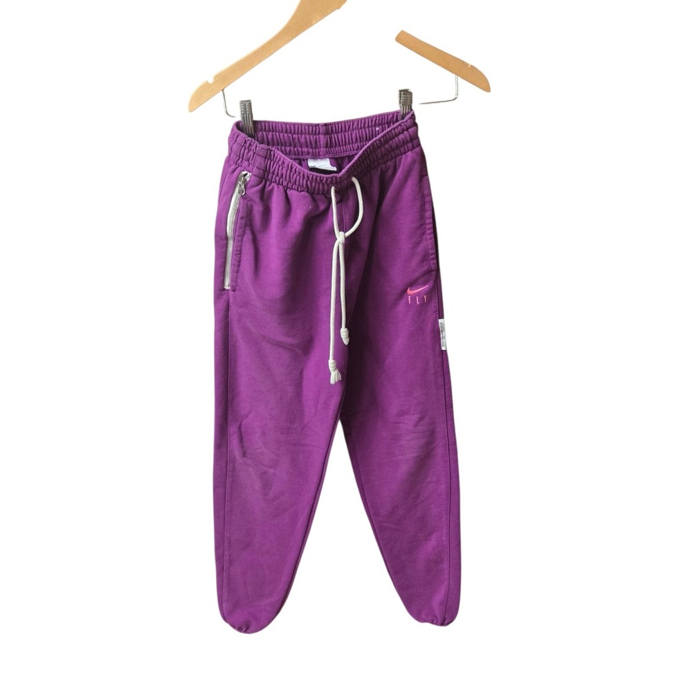Nike Air Purple Jogger Sweatpants Women's XS Zip Pockets